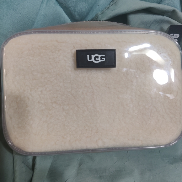 UGG Handbags - UGG Cream Fleece Cosmetic Bag